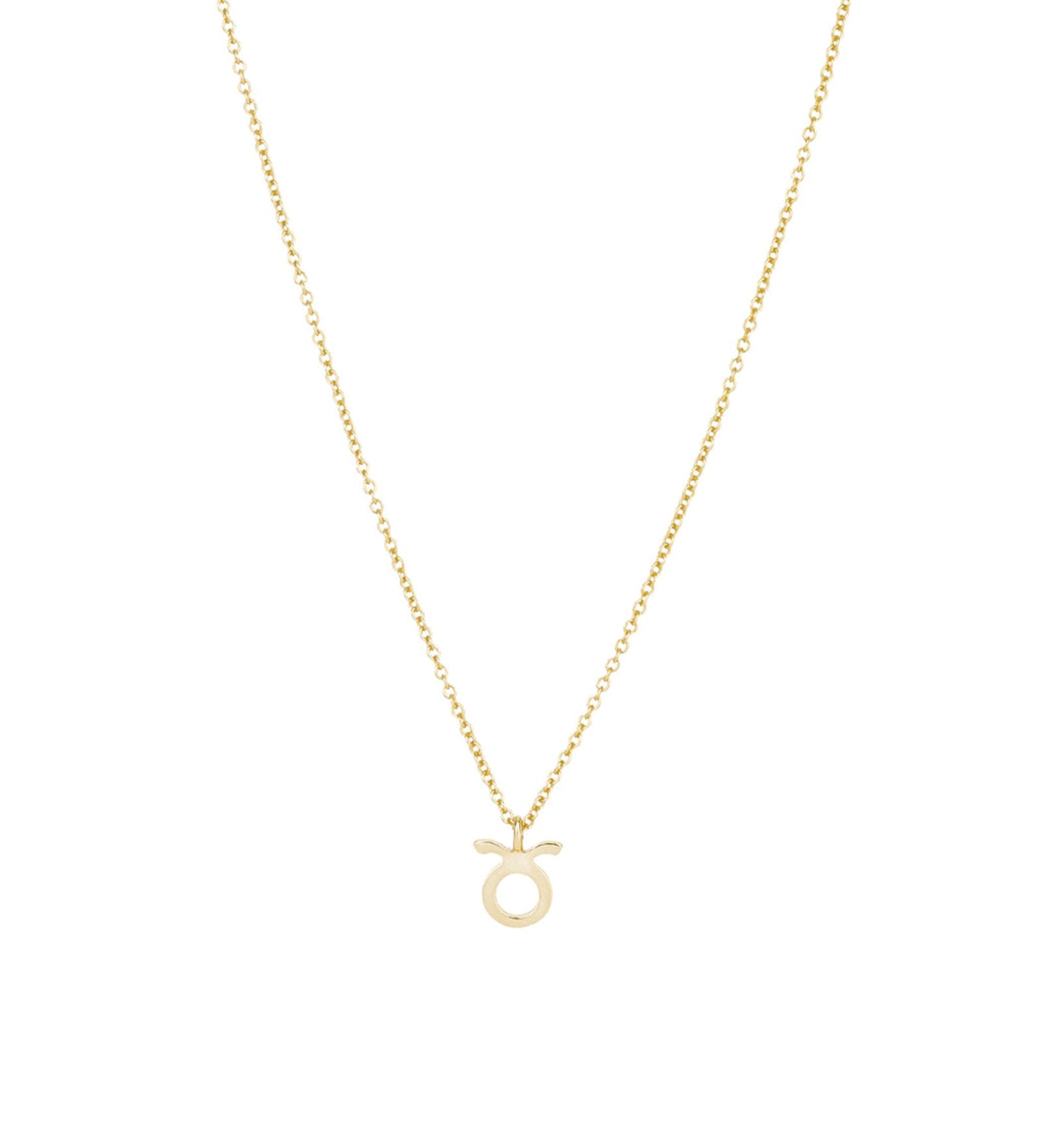 Quiet Icon-Zodiac Necklace-Necklaces-14k Gold Vermeil-Taurus-Blue Ruby Jewellery-Vancouver Canada