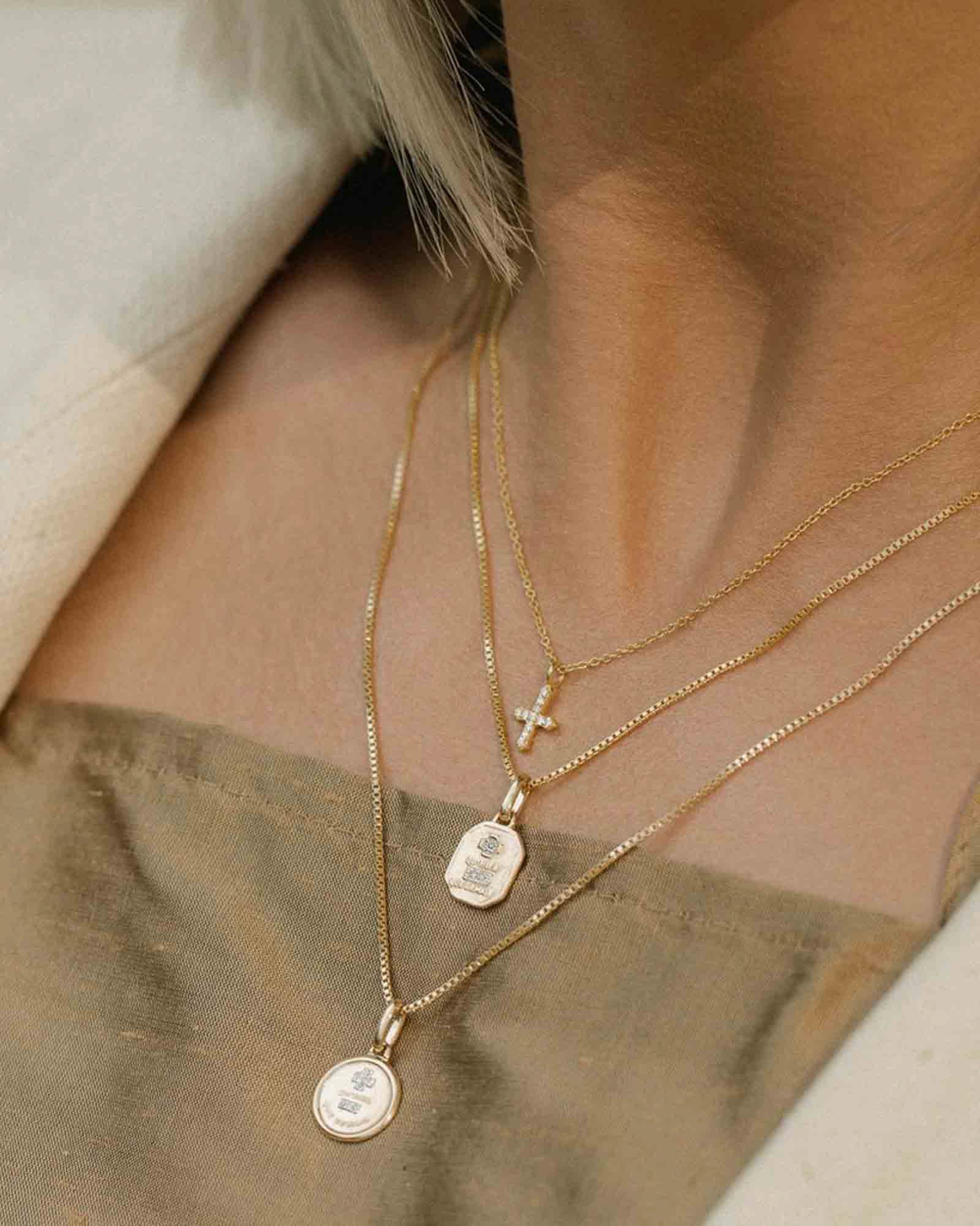 Leah Alexandra Love Token Round Necklace 14k Gold Vermeil, 14k