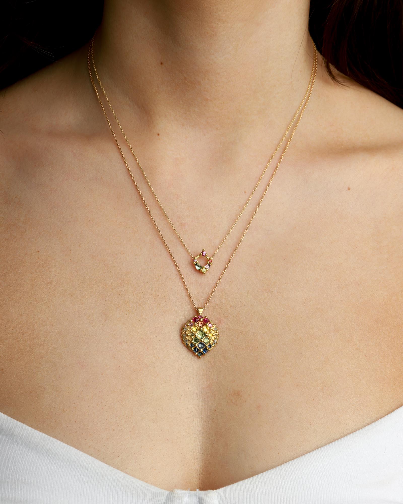 Polly Wales Blue Marietta Ring 18k Yellow Gold, Diamond, Blue