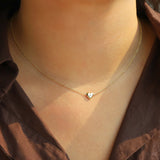 Heart Starburst CZ Necklace