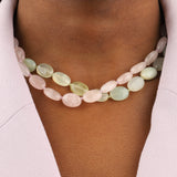 Lunita Luz-Petite Oval Beaded Necklace-Necklaces-Blue Ruby Jewellery-Vancouver Canada
