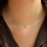 Flower Pavé Necklace