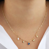 Quiet Icon-Multi Charm Necklace-Necklaces-Blue Ruby Jewellery-Vancouver Canada