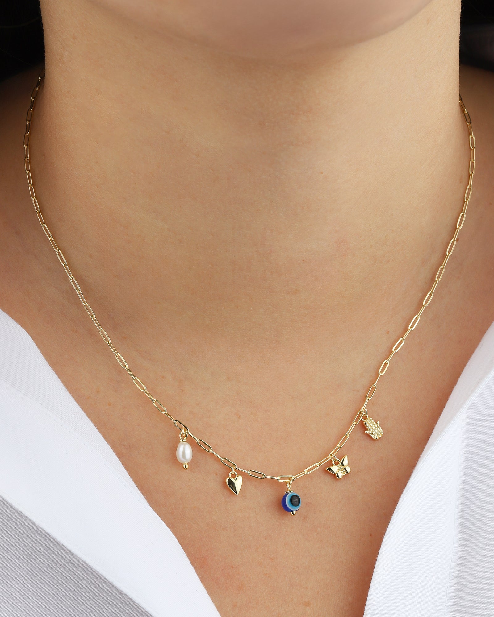 Quiet Icon-Multi Charm Necklace-Necklaces-Blue Ruby Jewellery-Vancouver Canada