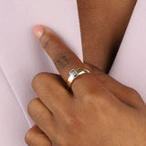 Goldhive-Rectangle Sapphire Tapered Ring-Rings-Blue Ruby Jewellery-Vancouver Canada