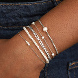1948-Curb Chain Bracelet | Medium-Bracelets-Blue Ruby Jewellery-Vancouver Canada