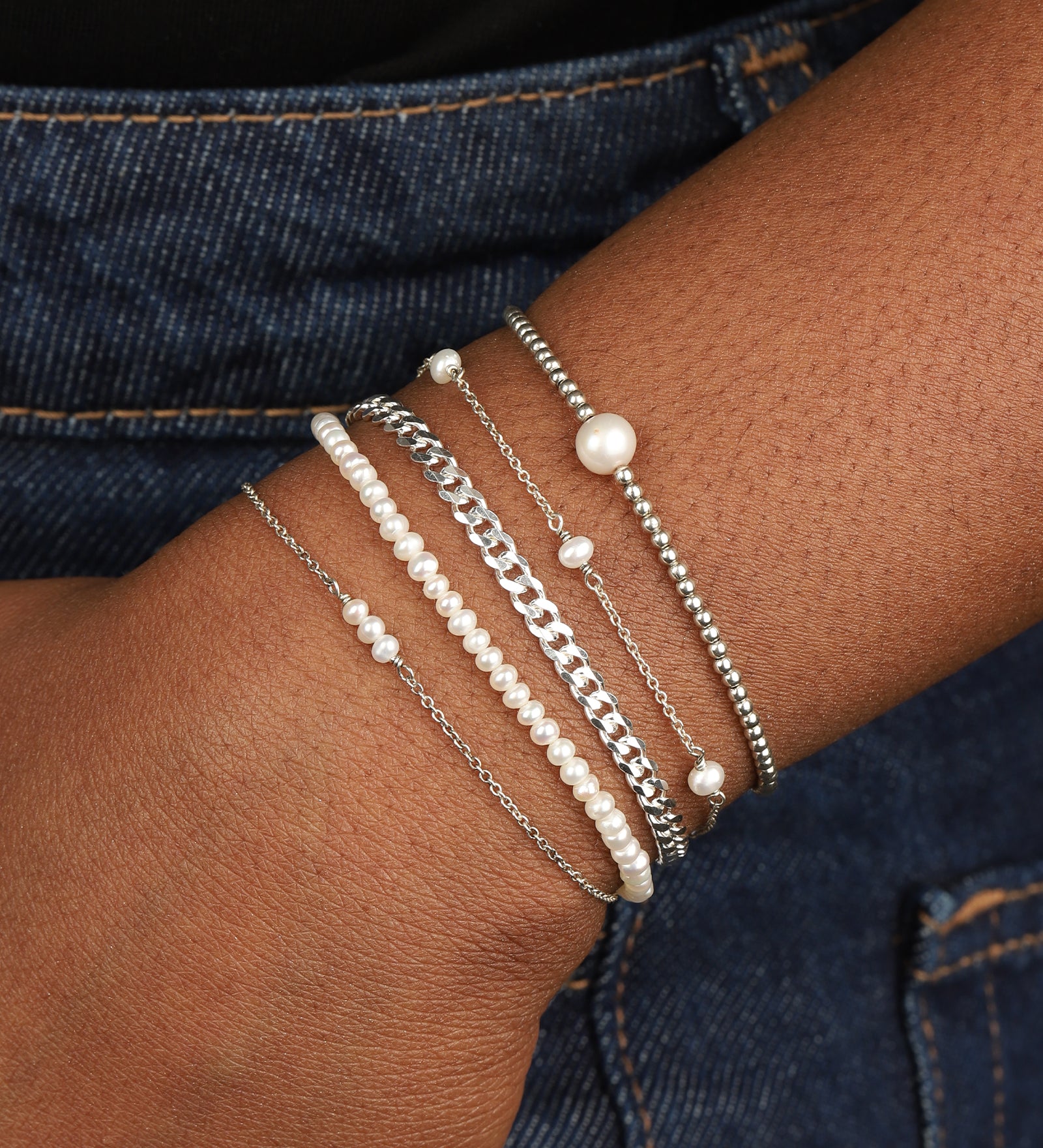 Poppy Rose-Beaded 6mm Pearl Bracelet-Bracelets-Blue Ruby Jewellery-Vancouver Canada