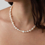 Poppy Rose-18" Mix Pearl Strand Necklace-Necklaces-14k Gold-fill, Freshwater Pearl-Blue Ruby Jewellery-Vancouver Canada