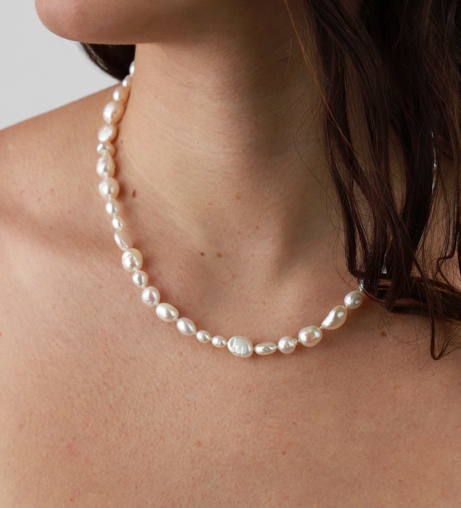 Poppy Rose-18" Mix Pearl Strand Necklace-Necklaces-14k Gold-fill, Freshwater Pearl-Blue Ruby Jewellery-Vancouver Canada
