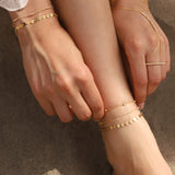 1948-Coin Chain Anklet-Anklets-Blue Ruby Jewellery-Vancouver Canada