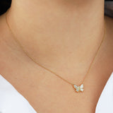 Quiet Icon-Pearl Butterfly Necklace-Necklaces-Blue Ruby Jewellery-Vancouver Canada