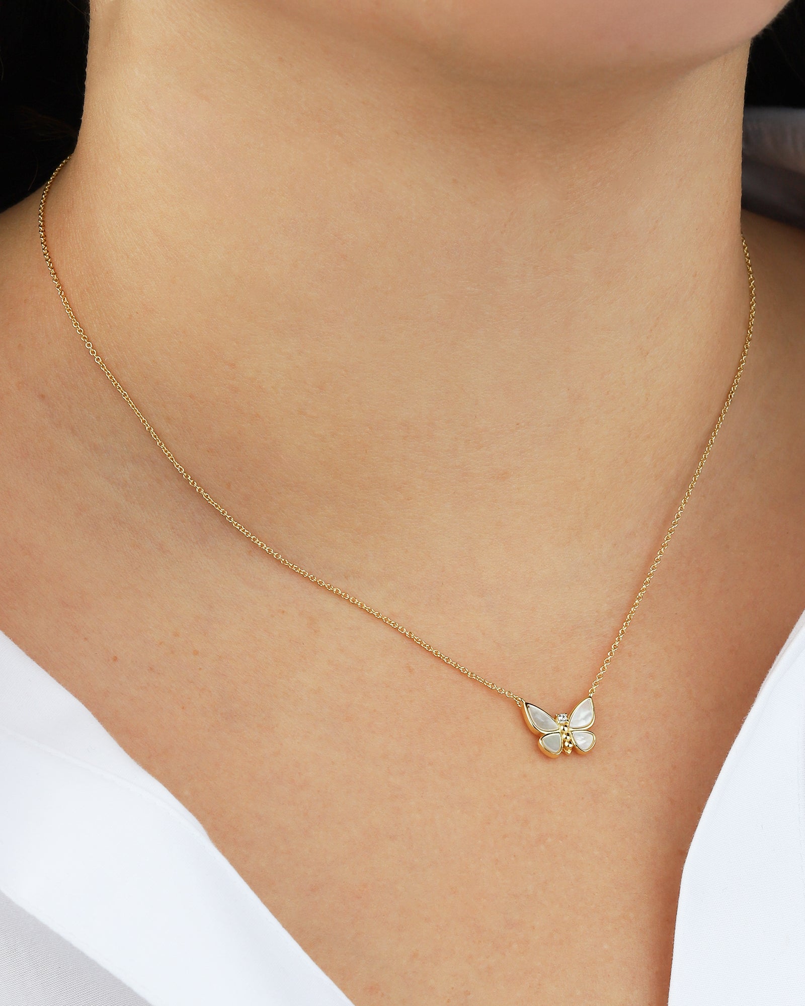 Quiet Icon-Pearl Butterfly Necklace-Necklaces-Blue Ruby Jewellery-Vancouver Canada