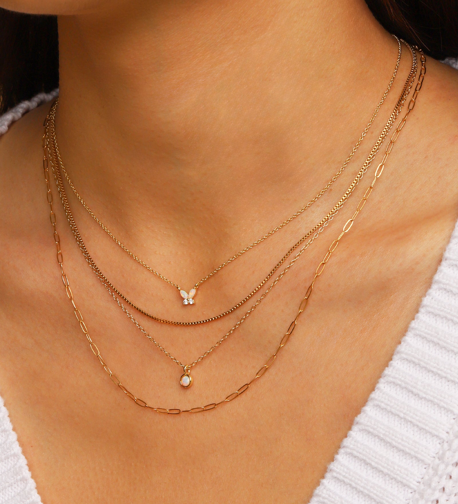 1948-Square Box Chain Necklace-Necklaces-Blue Ruby Jewellery-Vancouver Canada