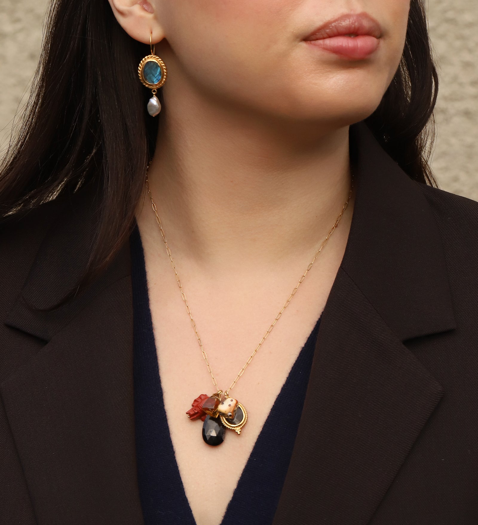 Chan Luu-Elephant Charm Necklace-Necklaces-Blue Ruby Jewellery-Vancouver Canada