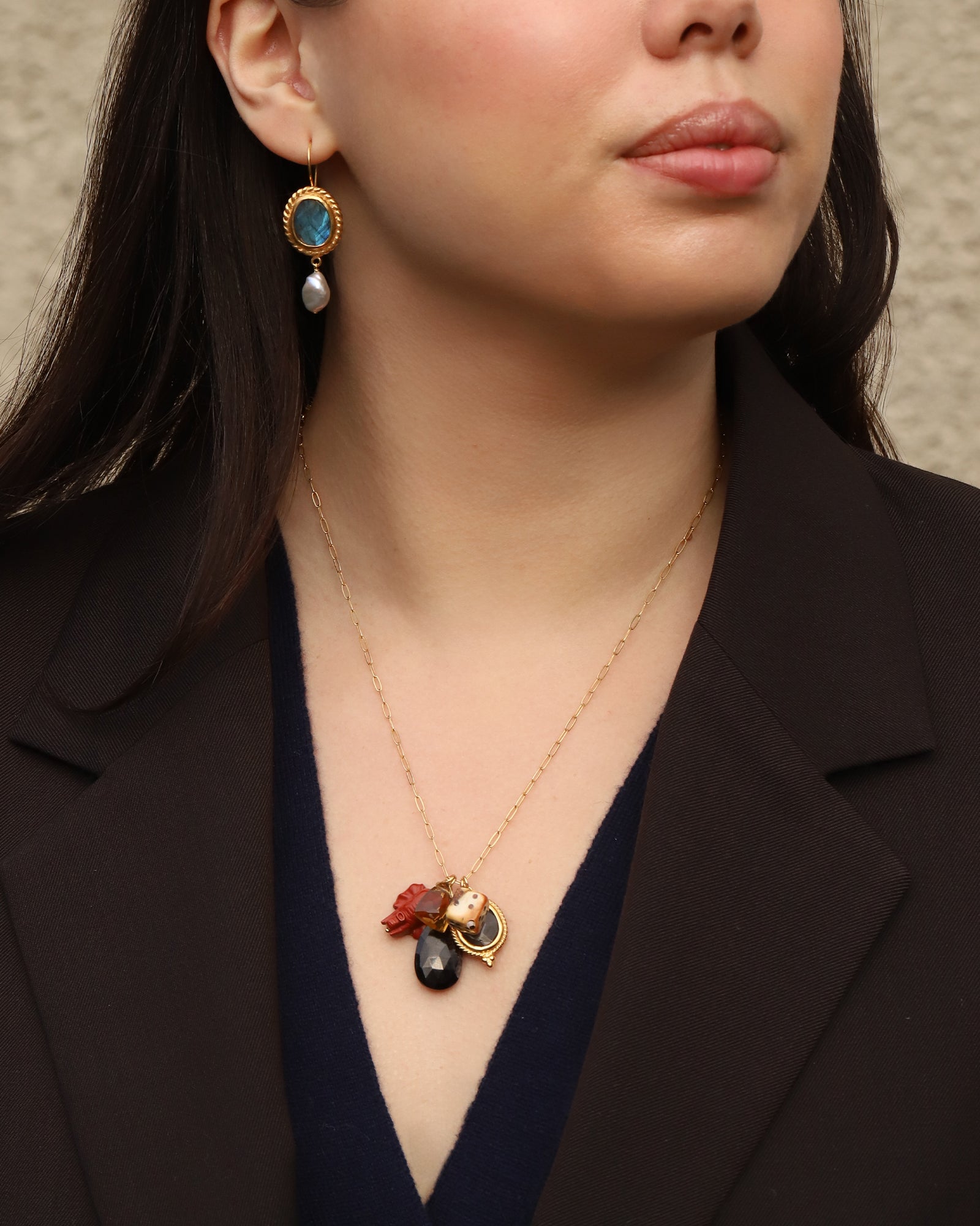 Chan Luu-Elephant Charm Necklace-Necklaces-Blue Ruby Jewellery-Vancouver Canada