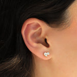 Quiet Icon-Rounded Pair CZ Stud-Earrings-Blue Ruby Jewellery-Vancouver Canada