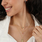Quiet Icon-Heart Starburst CZ Necklace-Necklaces-Blue Ruby Jewellery-Vancouver Canada