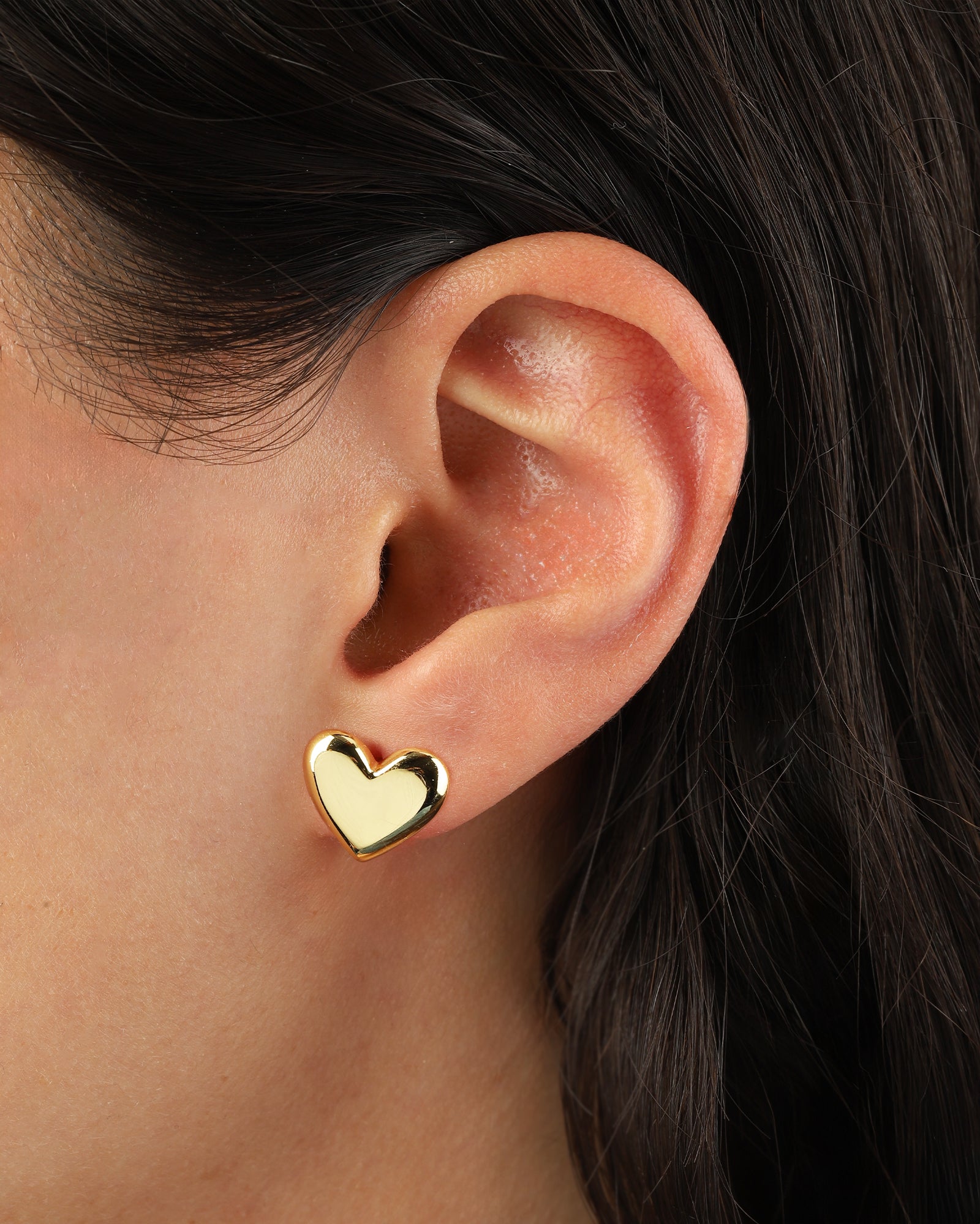 Quiet Icon-Puff Heart Studs-Earrings-Blue Ruby Jewellery-Vancouver Canada