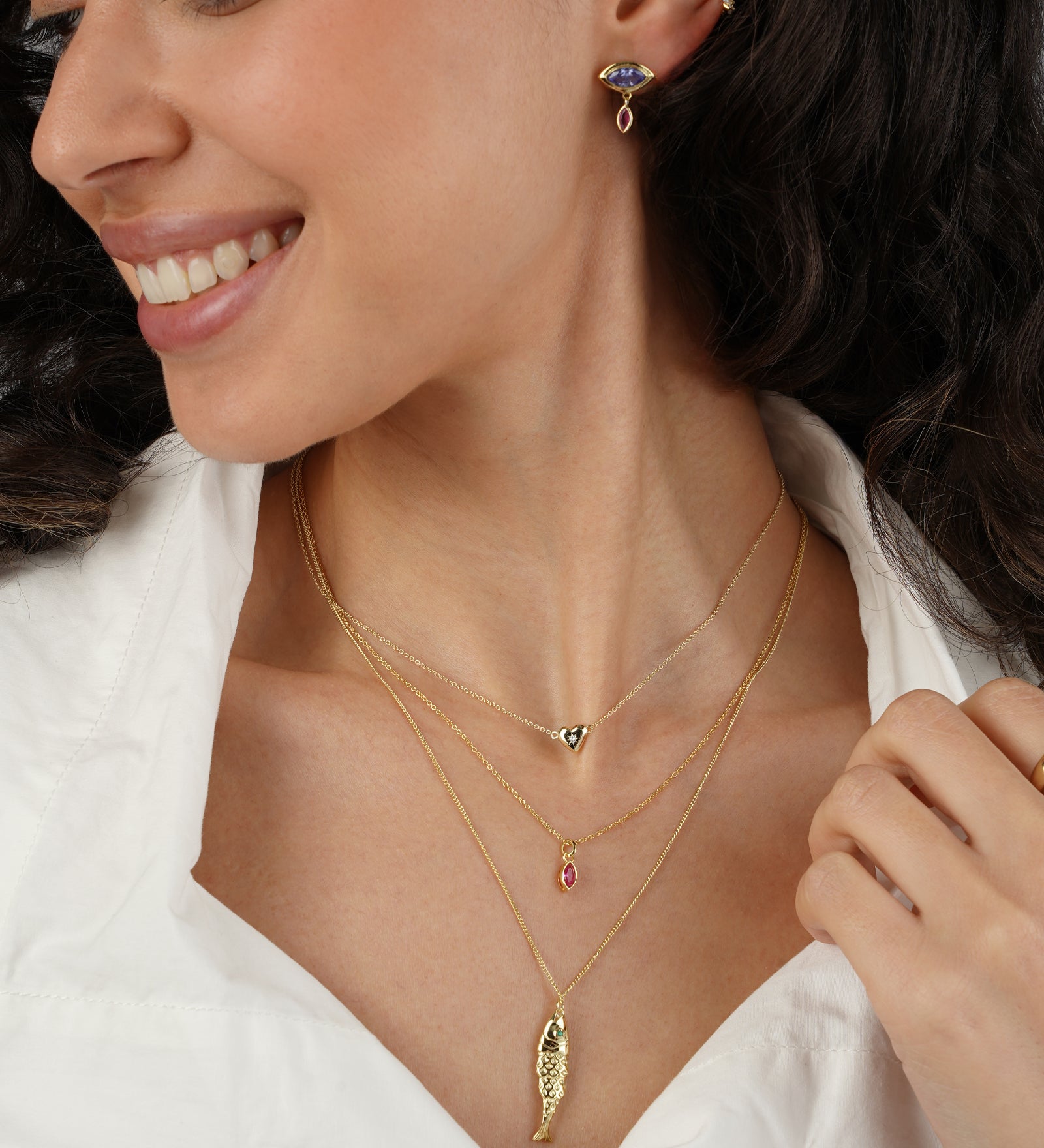 Quiet Icon-Marquise CZ Necklace-Necklaces-Blue Ruby Jewellery-Vancouver Canada