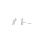 Quiet Icon-3 Grad CZ Climber-Earrings-Blue Ruby Jewellery-Vancouver Canada