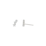 Quiet Icon-3 Grad CZ Climber-Earrings-Blue Ruby Jewellery-Vancouver Canada