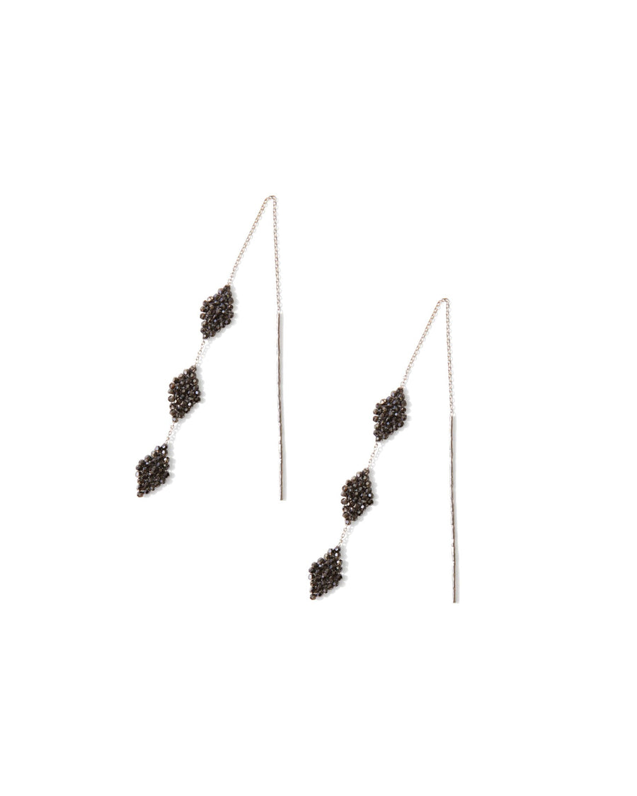 Chan Luu-3 Tiered Threaders-Earrings-Sterling Silver-Blue Ruby Jewellery-Vancouver Canada