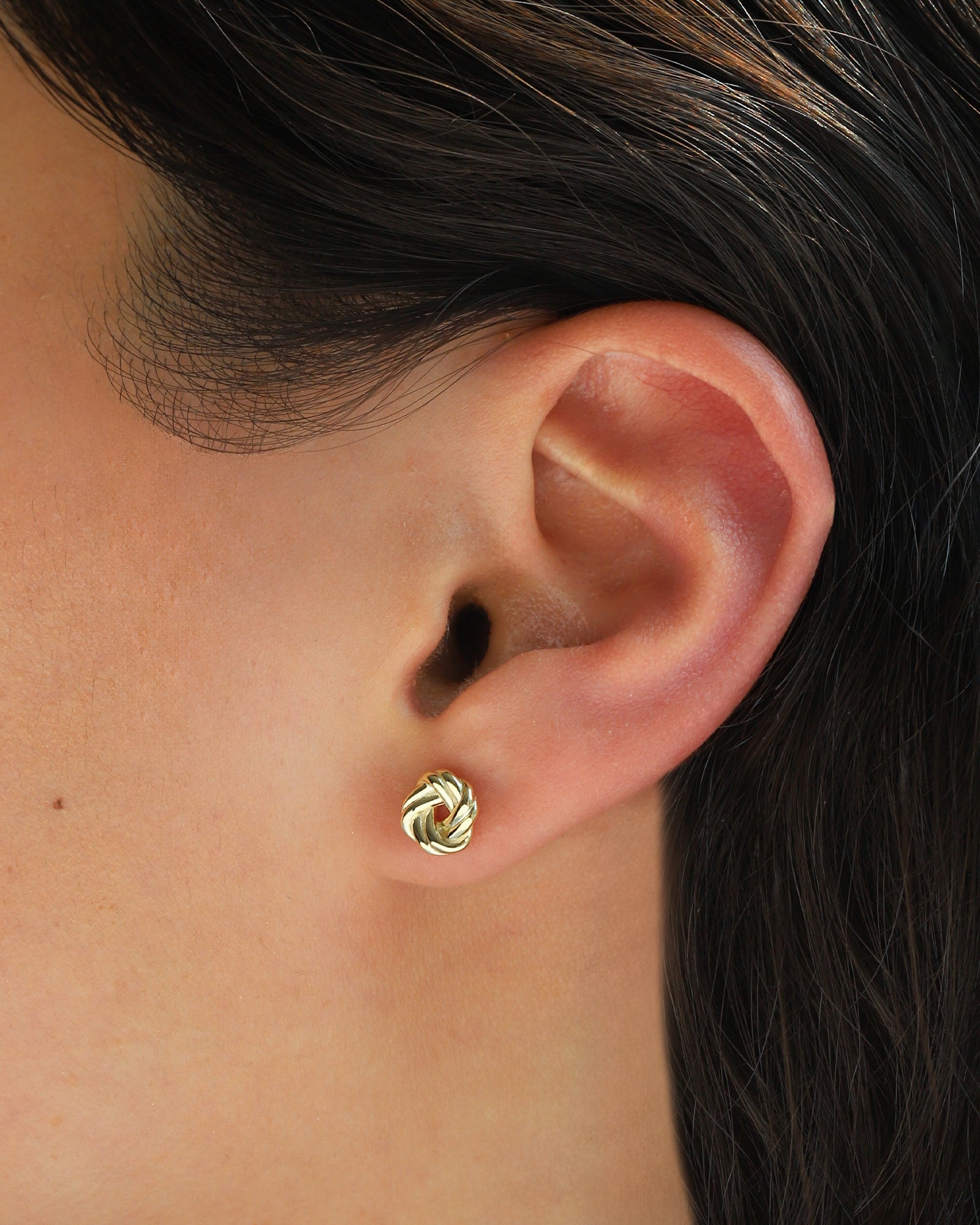 Quiet Icon-Twisted Knot Stud-Earrings-Blue Ruby Jewellery-Vancouver Canada