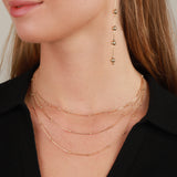 3 Row Ball Station Necklace