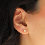 Quiet Icon-Birthstone Mix Shape CZ Stud-Earrings-Blue Ruby Jewellery-Vancouver Canada
