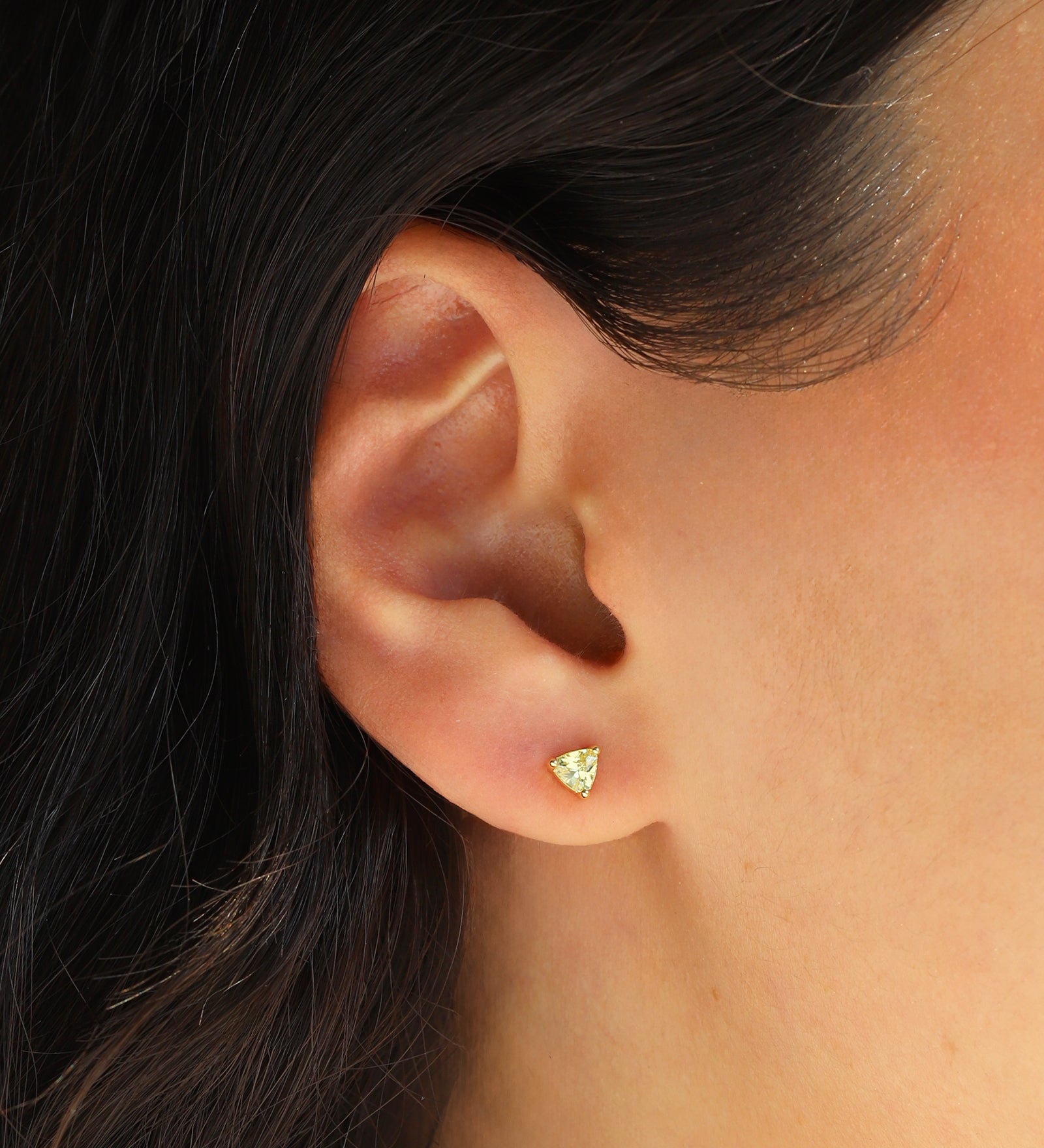 Quiet Icon-Birthstone Mix Shape CZ Stud-Earrings-Blue Ruby Jewellery-Vancouver Canada