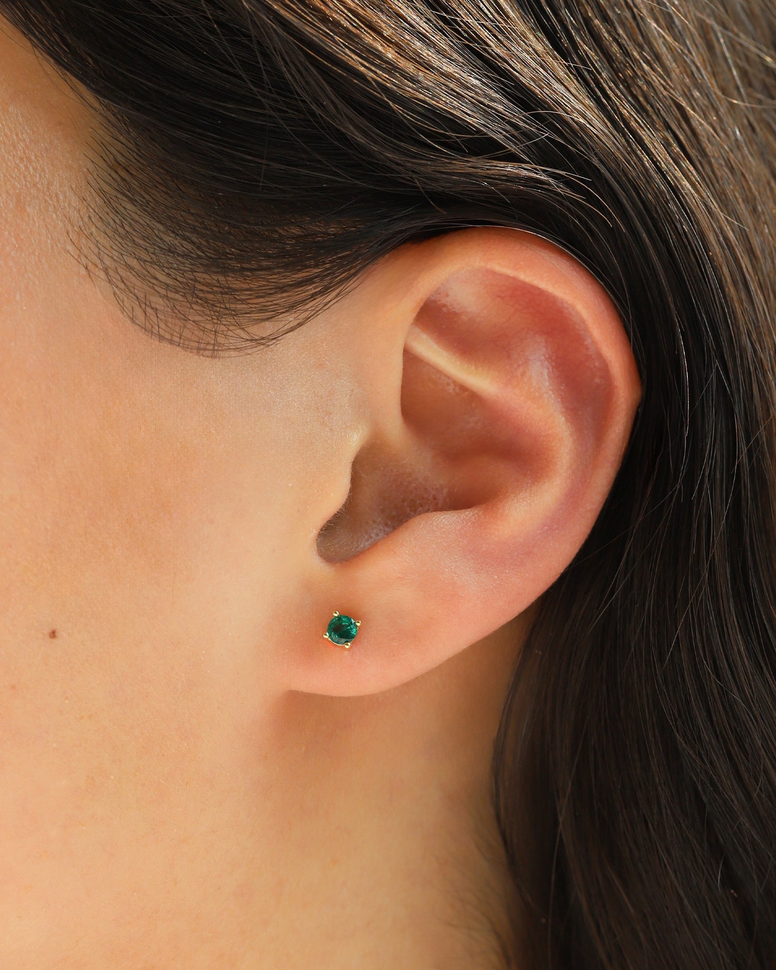 Quiet Icon-Birthstone Mix Shape CZ Stud-Earrings-Blue Ruby Jewellery-Vancouver Canada