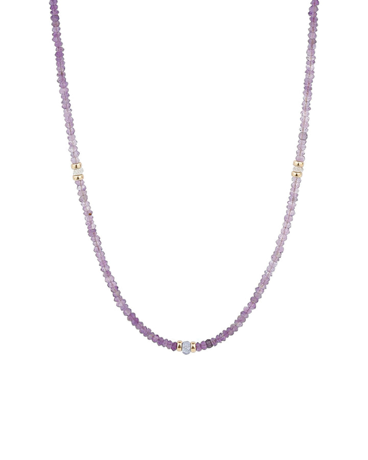 Gem Jar-3mm Shaded Stone Necklace-Necklaces-14kt Gold Filled, Amethyst-Blue Ruby Jewellery-Vancouver Canada