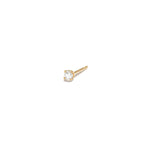 Quiet Icon-4 Prong CZ Stud | 2.5mm-Earrings-14k Gold Vermeil, Cubic Zirconia-Blue Ruby Jewellery-Vancouver Canada