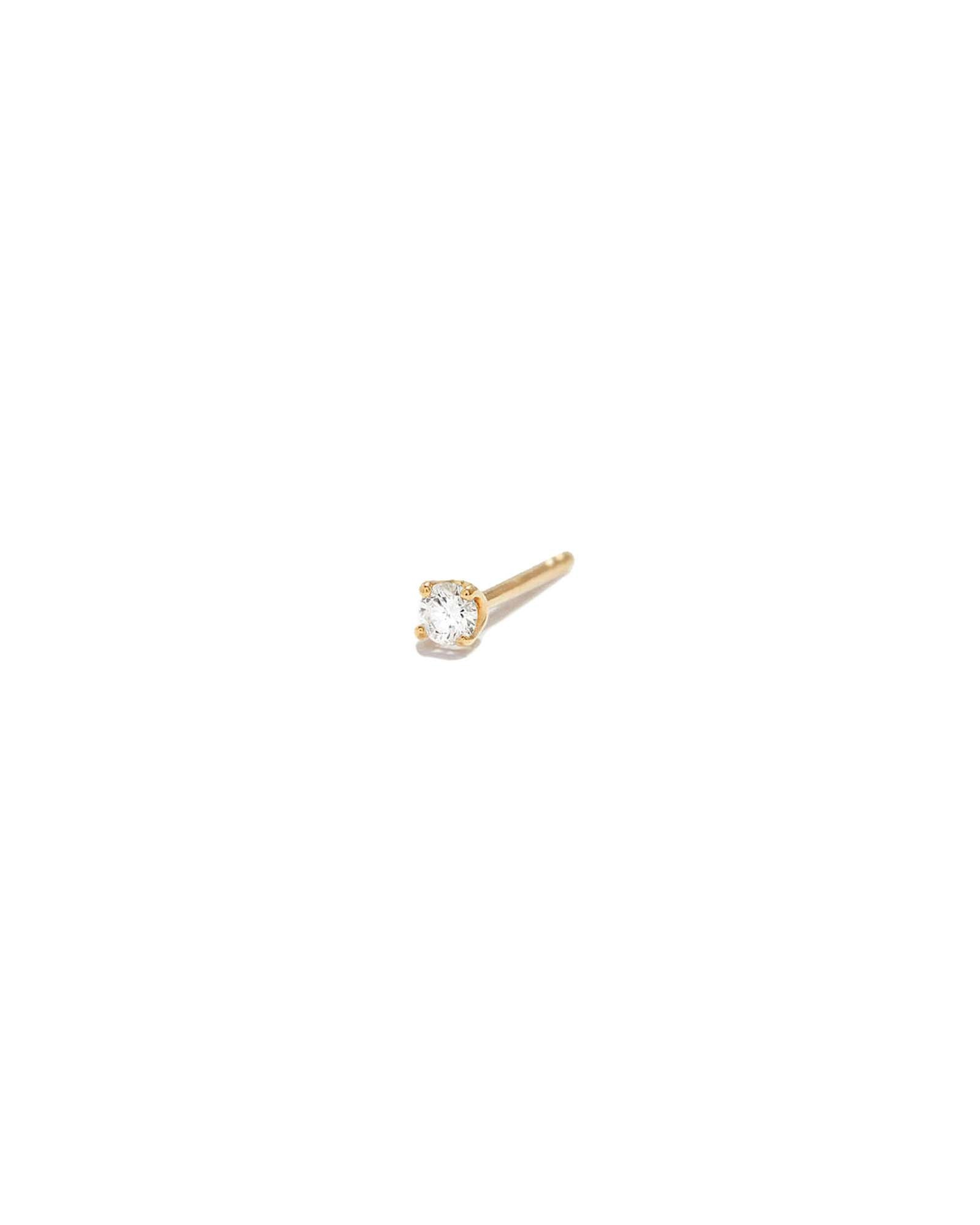 Quiet Icon-4 Prong CZ Stud | 2.5mm-Earrings-14k Gold Vermeil, Cubic Zirconia-Blue Ruby Jewellery-Vancouver Canada
