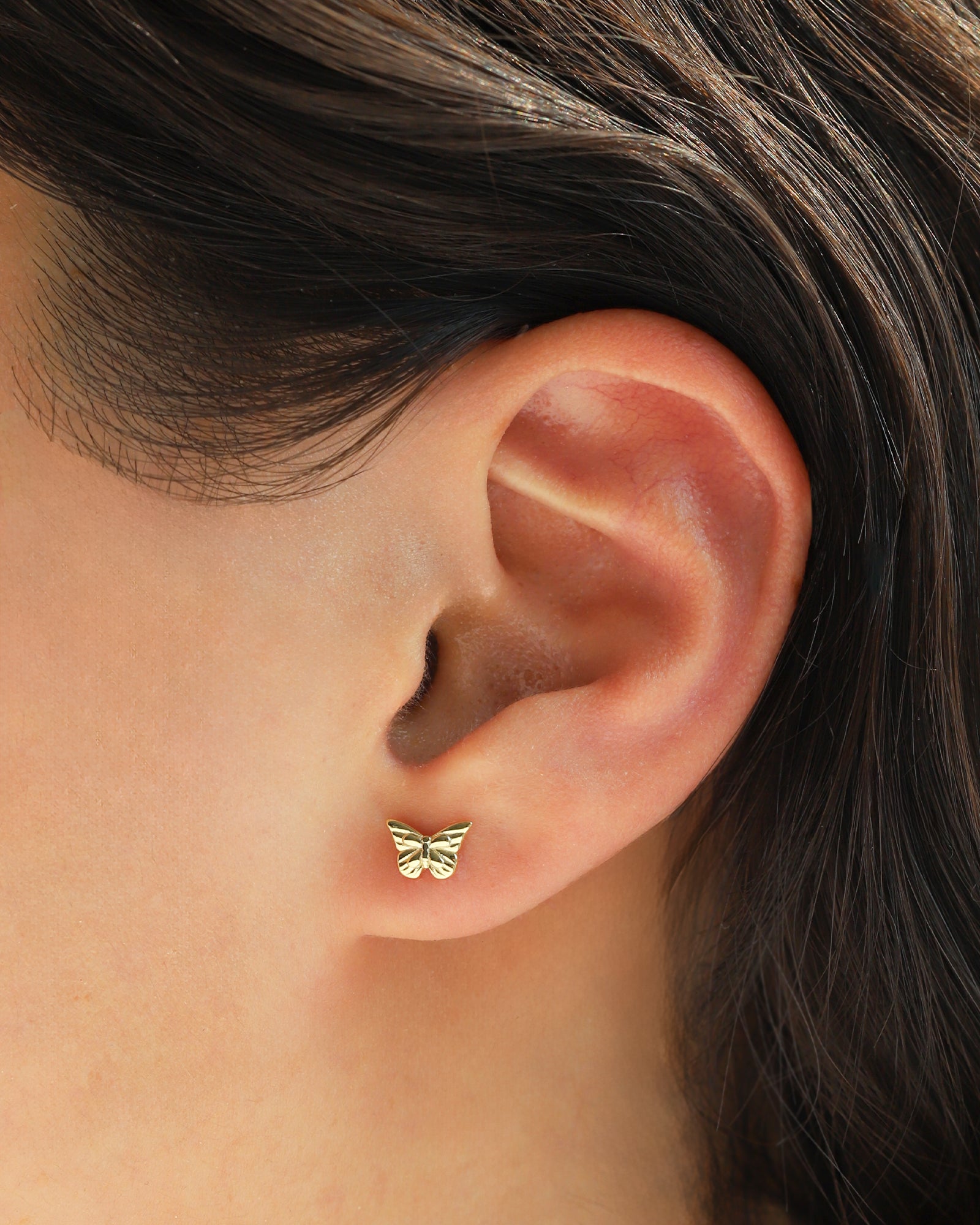 Quiet Icon-Classic Butterfly Stud-Earrings-Blue Ruby Jewellery-Vancouver Canada