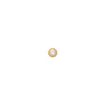 Valley of the Fine-4mm CZ Nose Stud-Body Jewellery-10k Yellow Gold, Cubic Zirconia-Blue Ruby Jewellery-Vancouver Canada