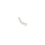 Quiet Icon-5 Grad CZ Climber-Earrings-14k Gold Vermeil, Cubic Zirconia-Right-Blue Ruby Jewellery-Vancouver Canada