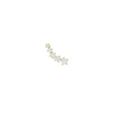 Quiet Icon-5 Grad CZ Climber-Earrings-14k Gold Vermeil, Cubic Zirconia-Right-Blue Ruby Jewellery-Vancouver Canada
