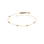 Zoe Chicco-5 Itty Bitty Gold Disc Station Bracelet-Bracelets-14k Yellow Gold-Blue Ruby Jewellery-Vancouver Canada