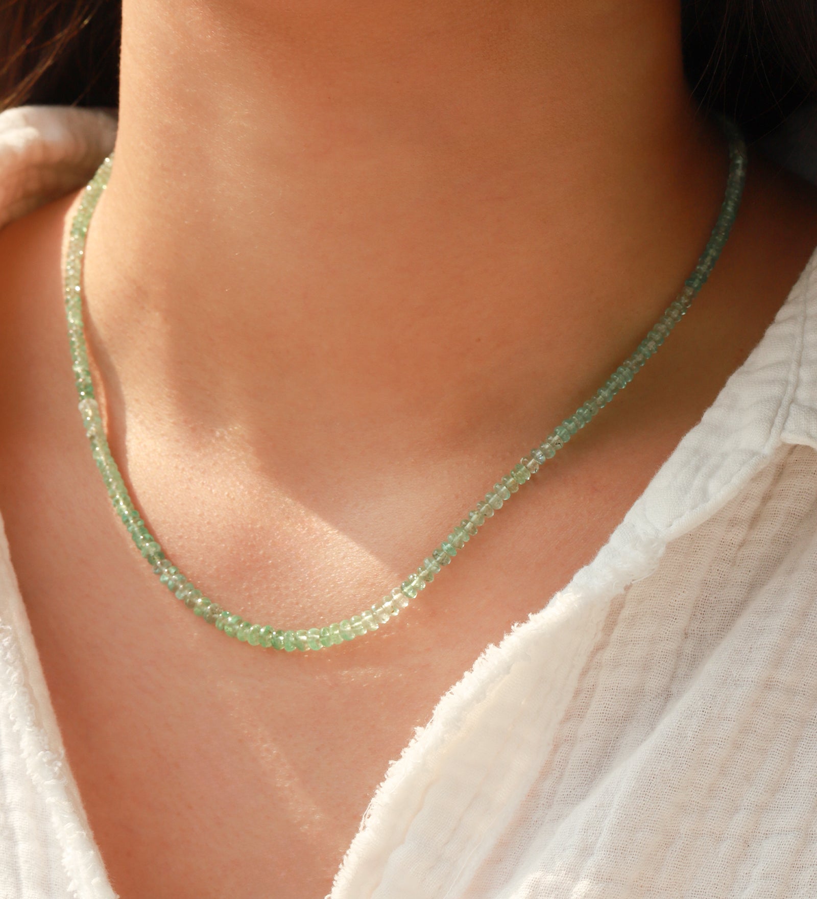 Gem Jar-Gradual Emerald Stone Necklace-Necklaces-Blue Ruby Jewellery-Vancouver Canada