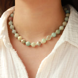 Multi Amazonite Beaded Necklace | 10mm