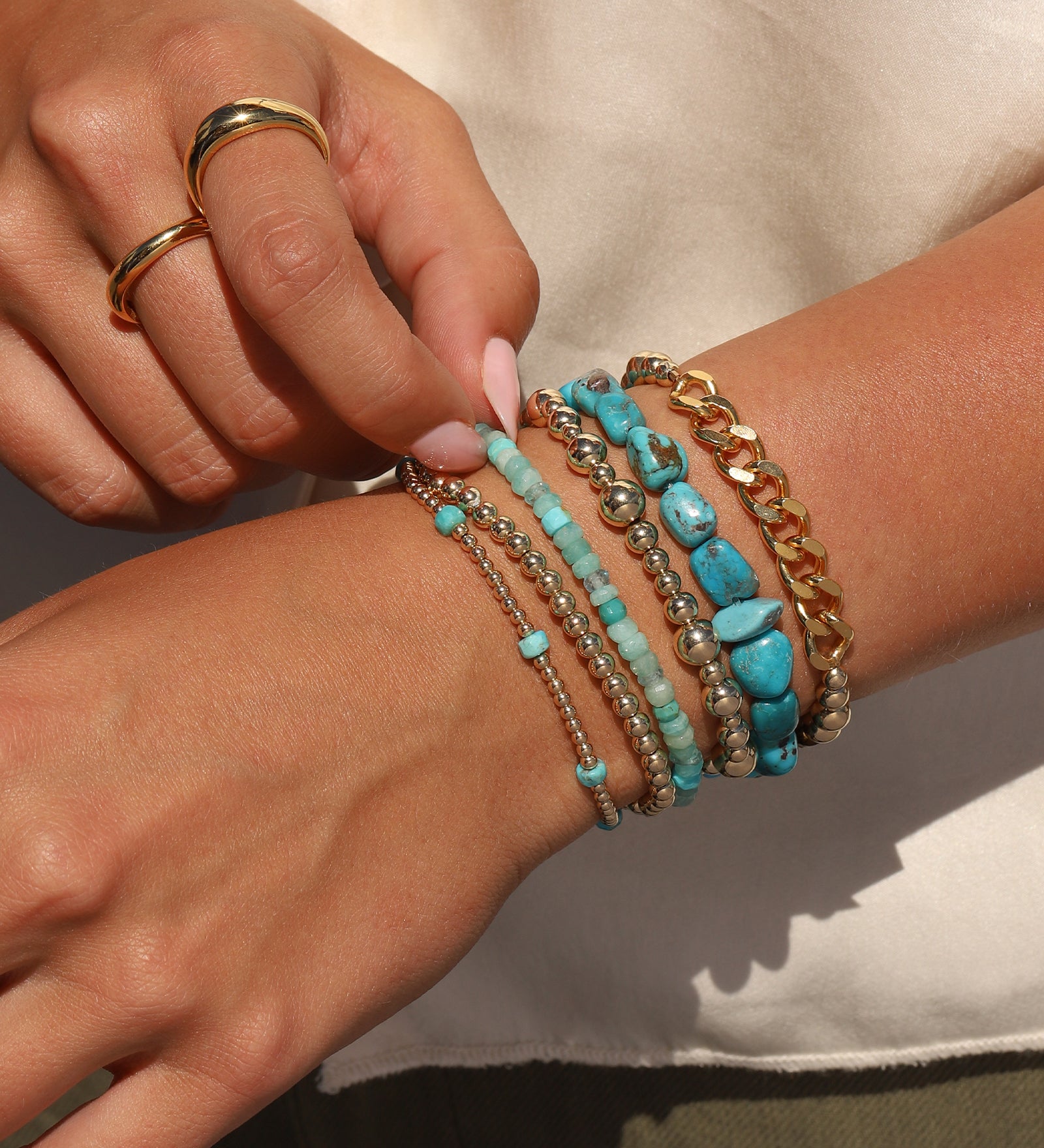 Cause We Care-Mixed Beaded Stone Bracelet | 4mm-Bracelets-Blue Ruby Jewellery-Vancouver Canada