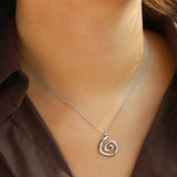 Quiet Icon-Swirl Drop Necklace-Necklaces-Blue Ruby Jewellery-Vancouver Canada