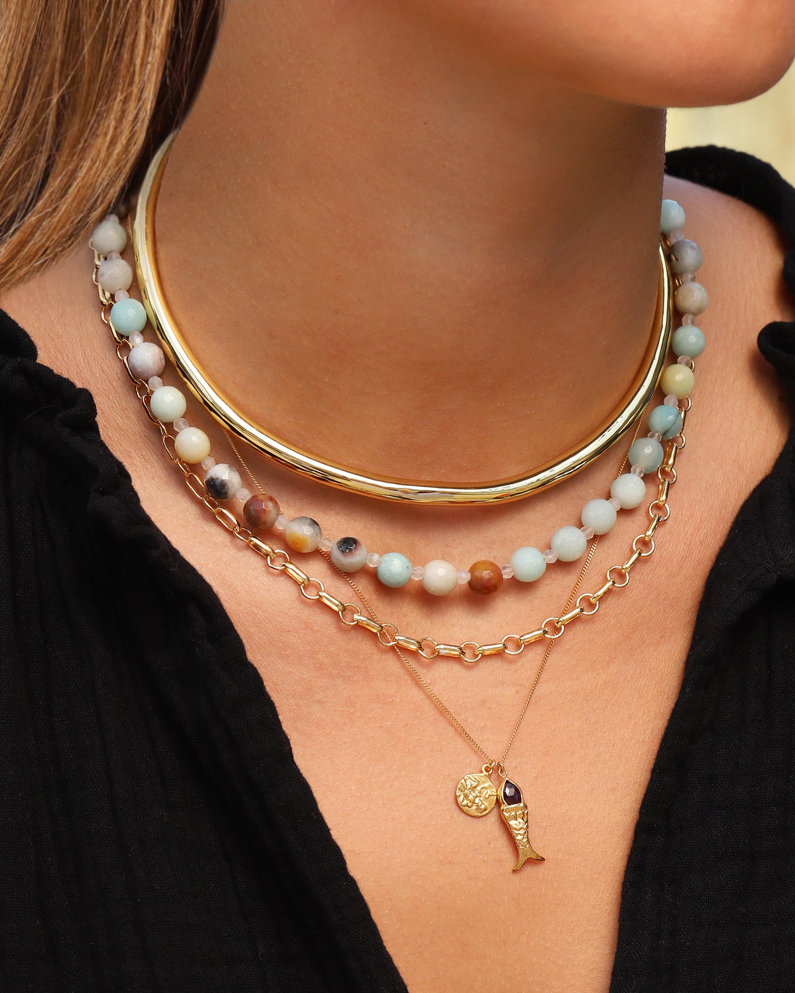Alexis Bittar-Thin Necklace Collar-Necklaces-Blue Ruby Jewellery-Vancouver Canada