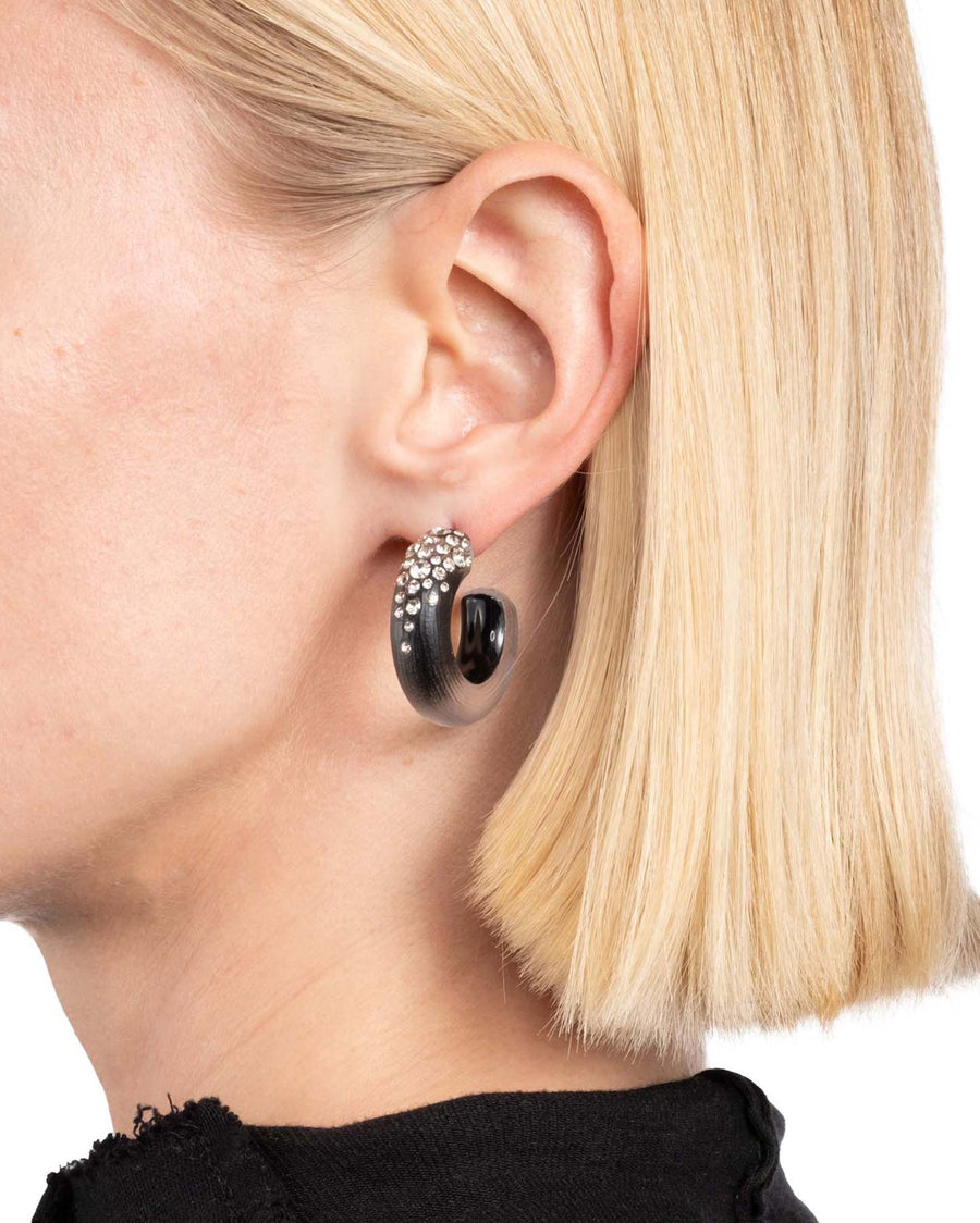 Alexis Bittar-Lucite Crystal Hoop-Earrings-Black Lucite-Blue Ruby Jewellery-Vancouver Canada