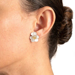 Alexis Bittar-Pansy Lucite Petite Post Earring | Night Pansy-Earrings-Blue Ruby Jewellery-Vancouver Canada
