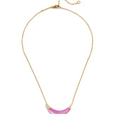Alexis Bittar-Gold Capped Crescent Lucite Necklace-Necklaces-Blue Ruby Jewellery-Vancouver Canada