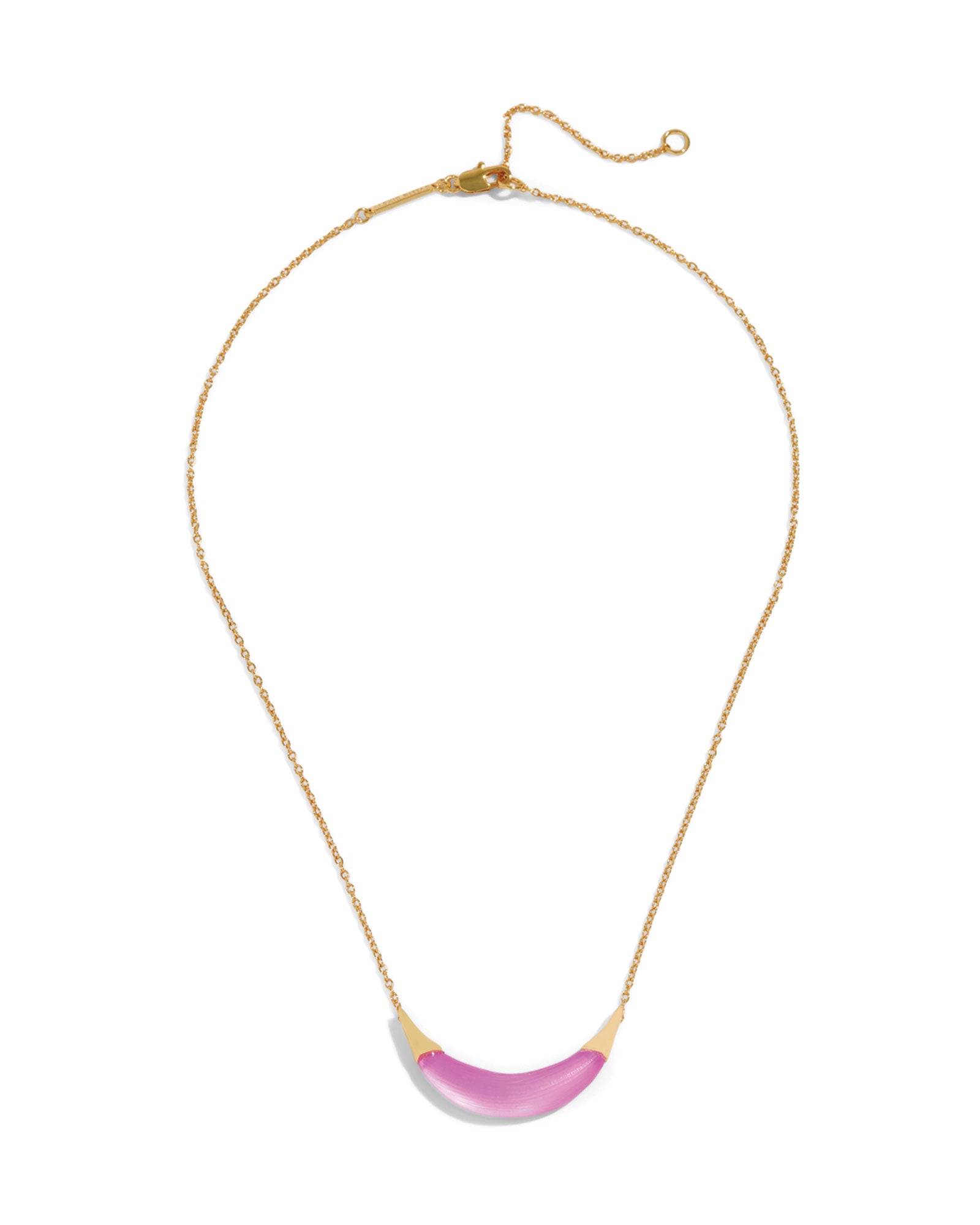 Alexis Bittar-Gold Capped Crescent Lucite Necklace-Necklaces-Blue Ruby Jewellery-Vancouver Canada