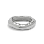 Molten Bangle Rhodium Tone Plated Brass