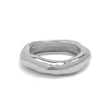 Molten Bangle Rhodium Tone Plated Brass